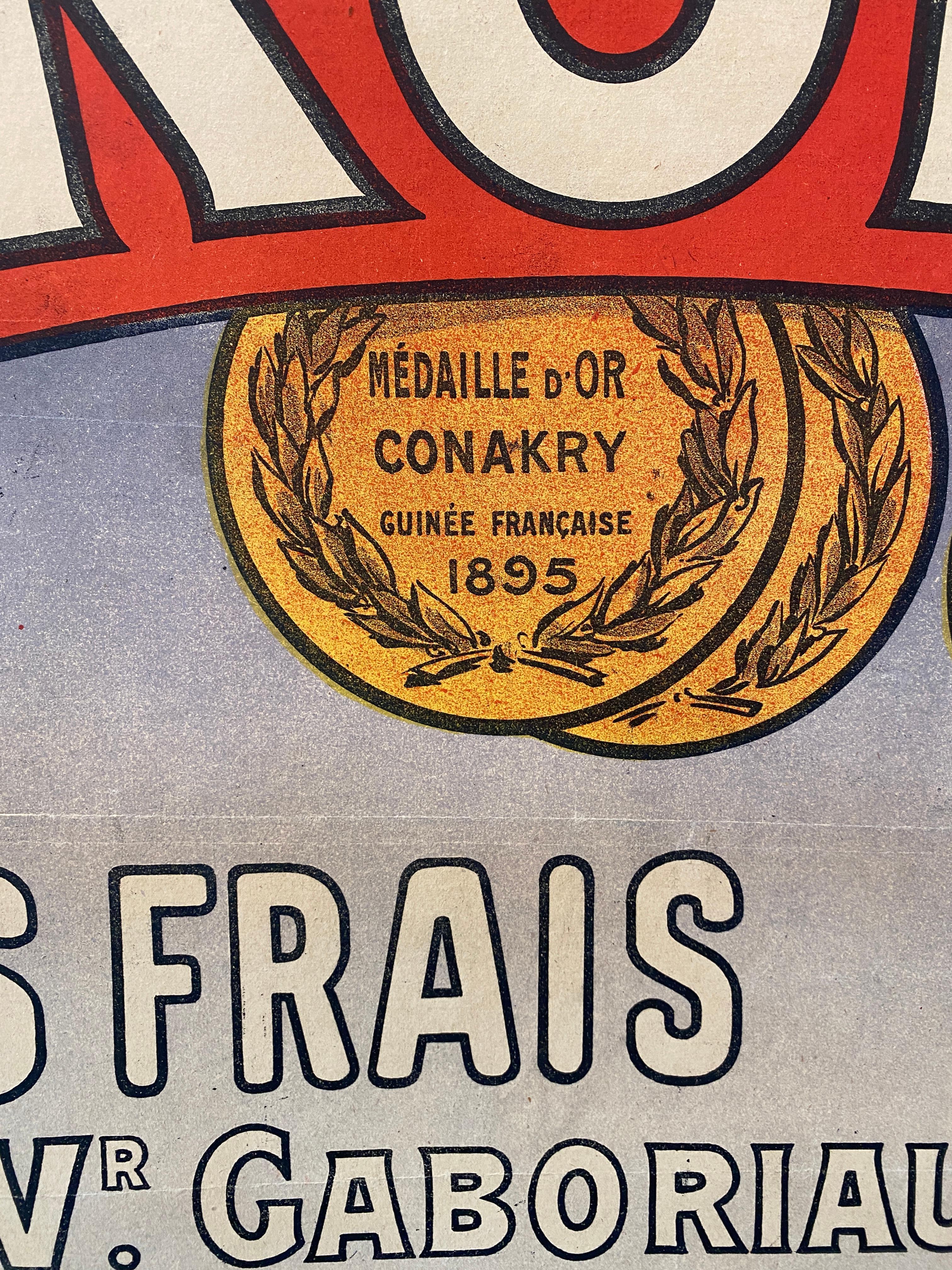 Early 20th Century 'Toni-Kola', Original Antique Early 19th Century Colonial Propaganda Poster For Sale