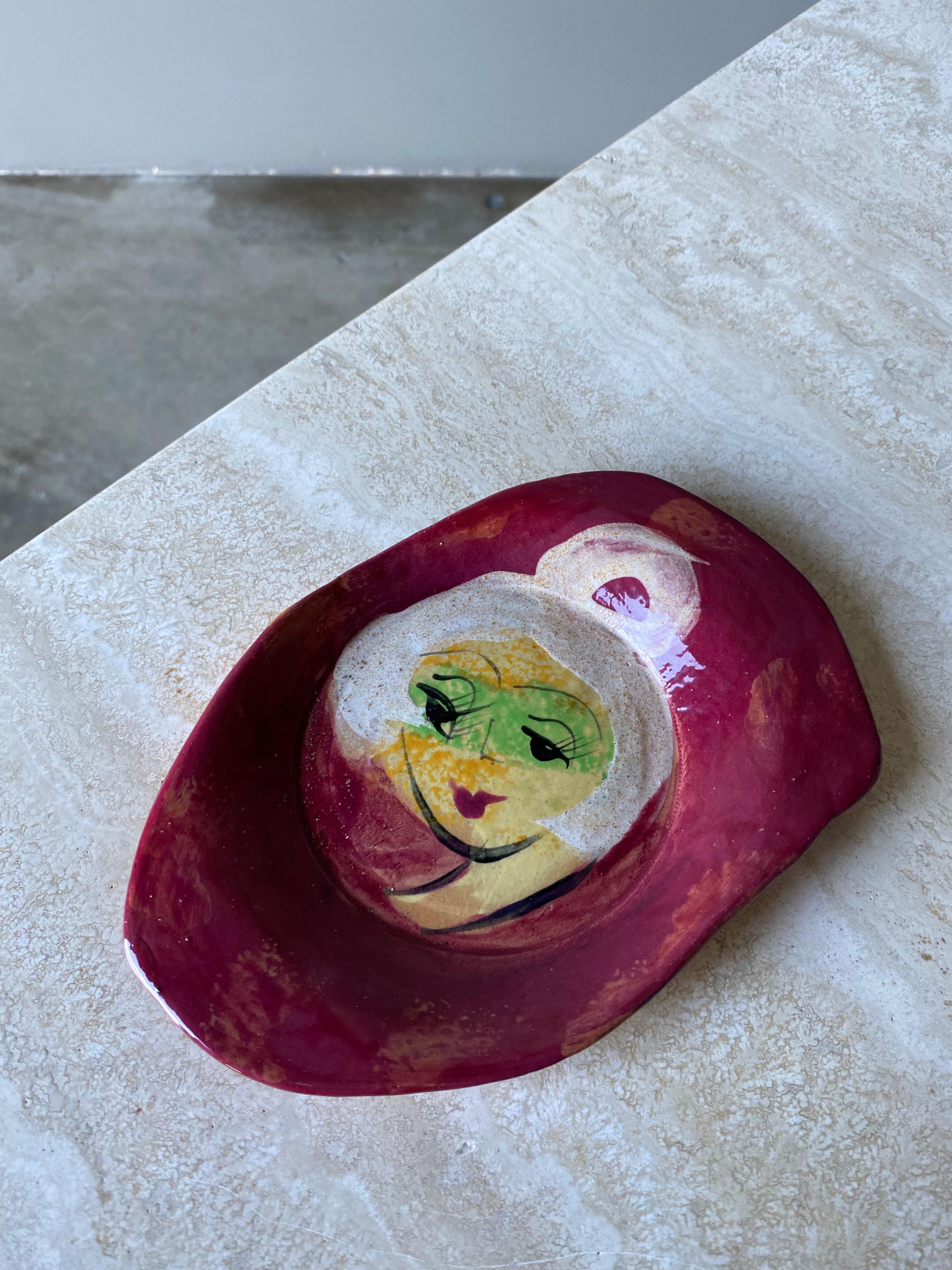 Toni Lawrence Ceramic Small Plate, 1990s. 

.