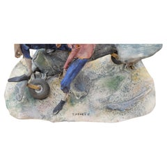 Toni Moretto Lo Scriciollo Italy Vintage Ceramic WWII Pilot Sculpture