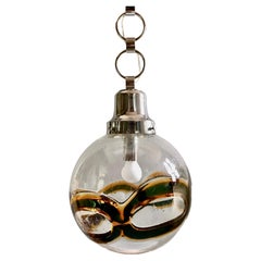 Toni Zuccheri Attributable Large Space Age Murano Art Glass 1960s Pendant Lamp