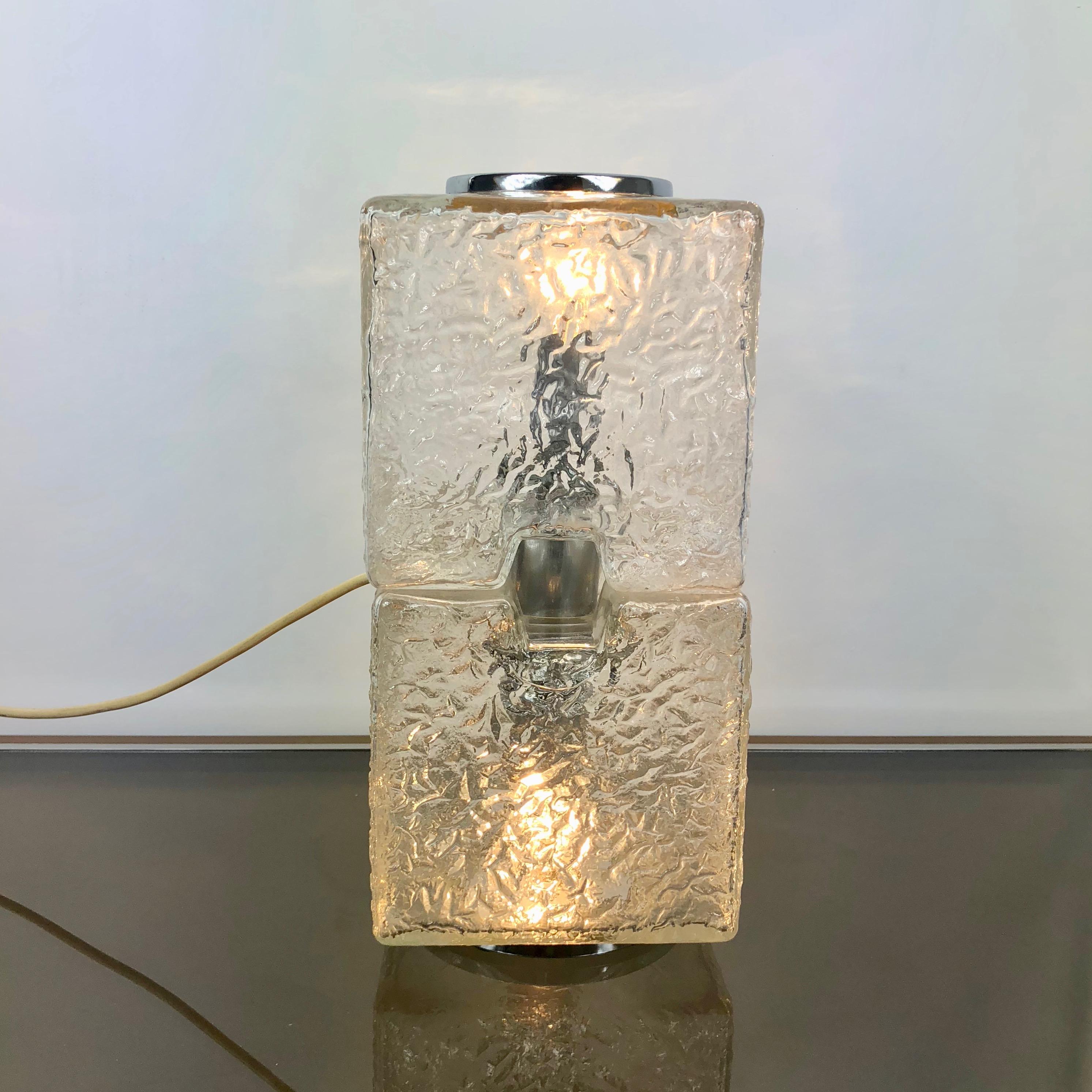 Toni Zuccheri by VeArt Murano Glass 1970s Italian Design of Table Lamp 1