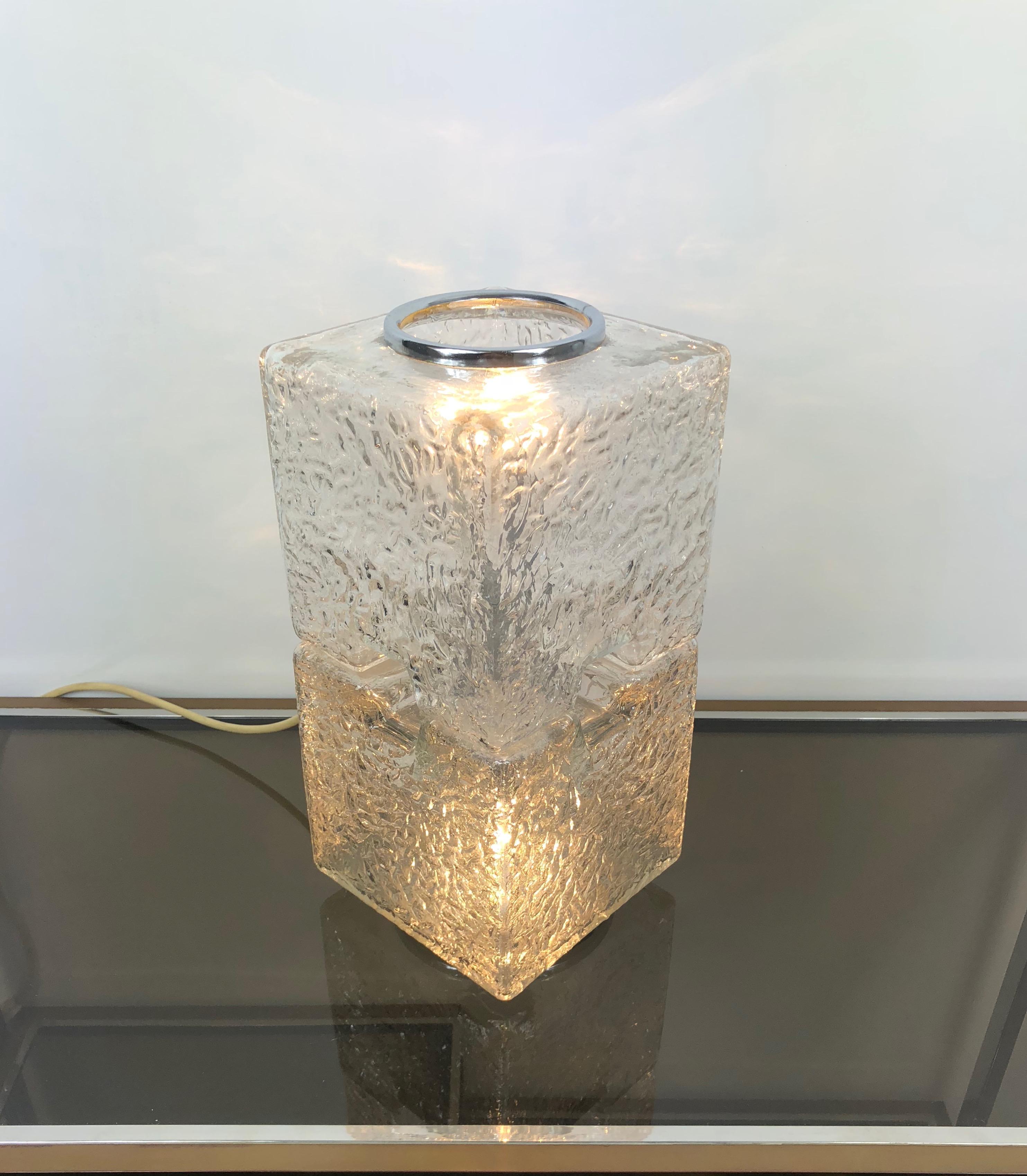 Toni Zuccheri by VeArt Murano Glass 1970s Italian Design of Table Lamp 2