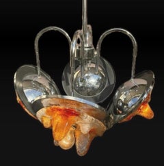 Toni Zuccheri by Venini chandelier XXL glass murano ! Italy 1970s