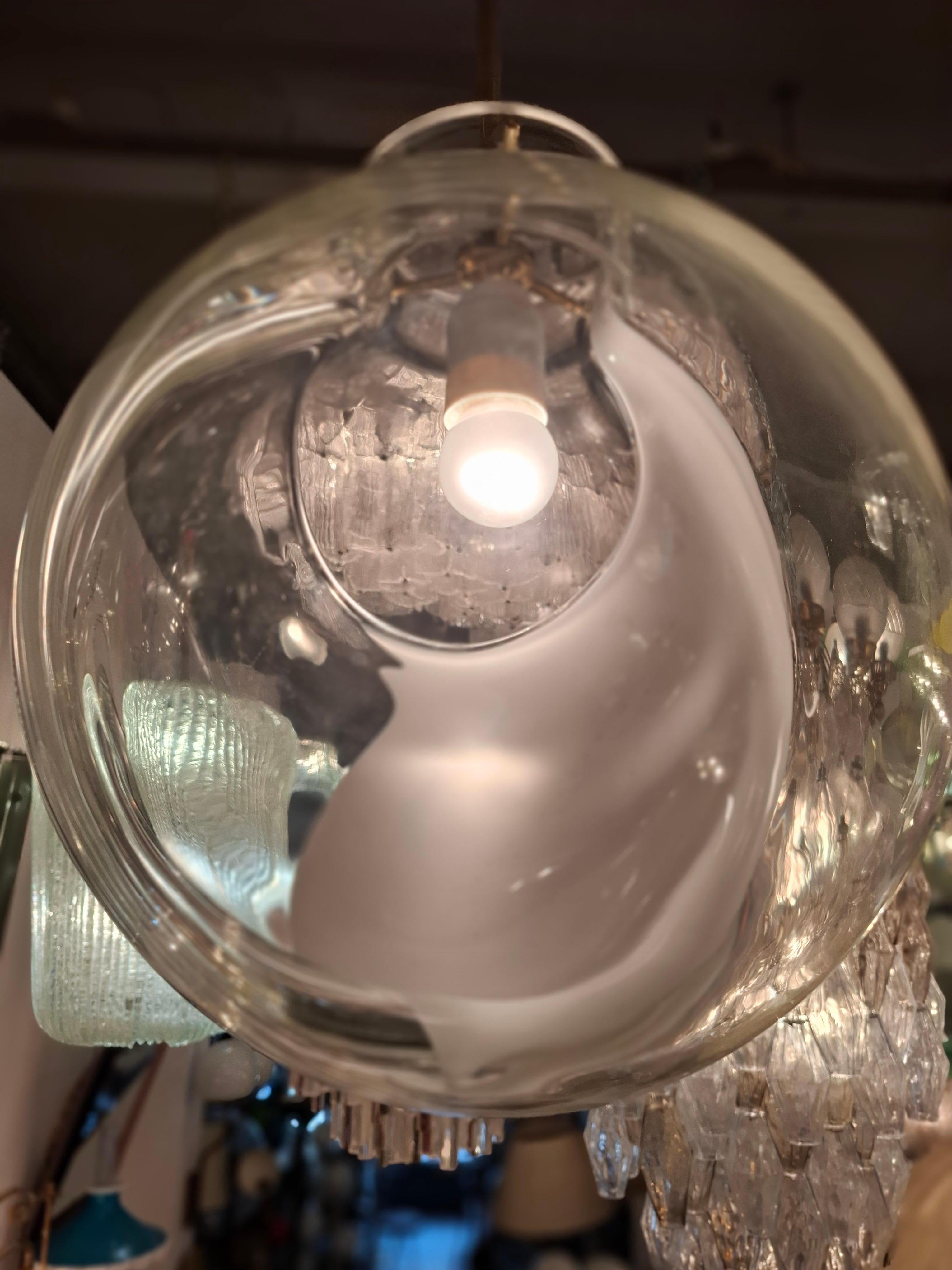 Altro Lampadario Toni Zuccheri VETRO DI MURANO  OTTONE 1960. ITALIA in vendita