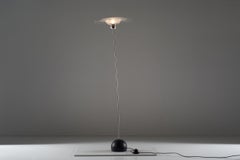 Toni Zuccheri Floor Lamp with Cast Iron Base and Murano Glass Diffuser 1970ca