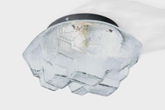Toni Zuccheri, Flush Mount, Glass, Metal, Italy, 1960s