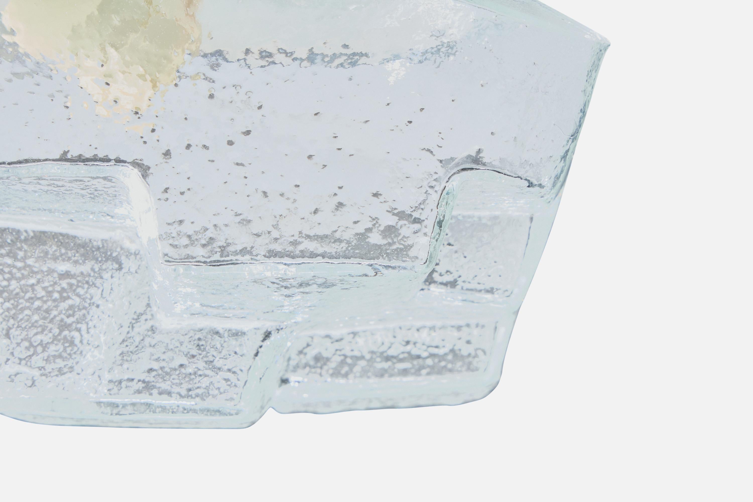 Toni Zuccheri, Monture affleurante, verre, métal, Italie, années 1960 Bon état - En vente à High Point, NC