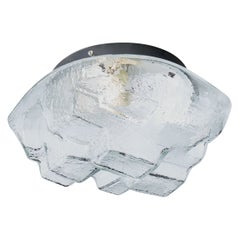 Toni Zuccheri, Flush Mount, Glas, Metall, Italien, 1960er Jahre