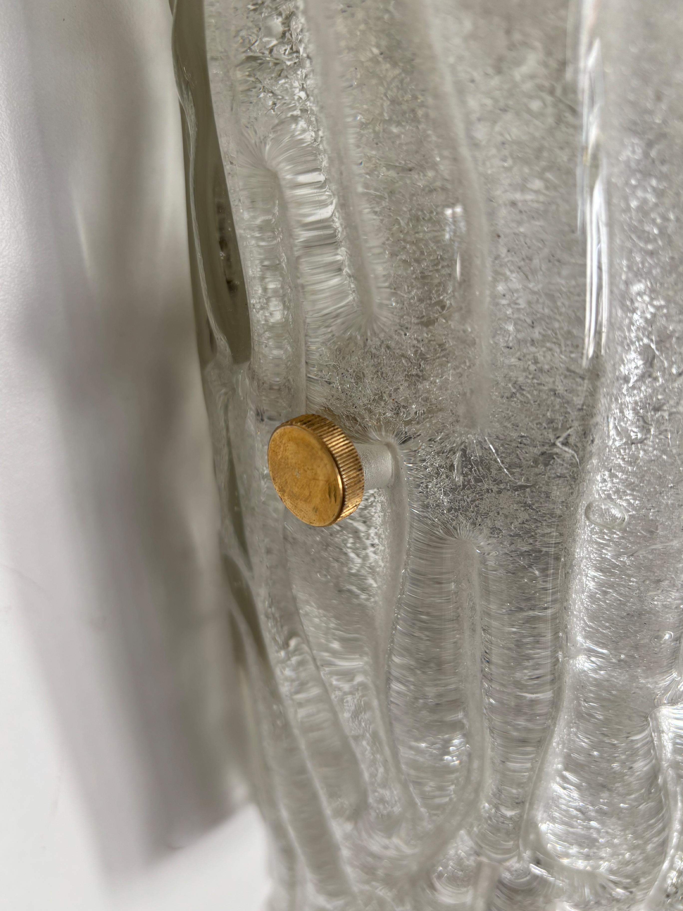 Toni Zuccheri for Seguso Murano Italian Midcentury Glass Sconces Wall Lamps 1950 For Sale 8