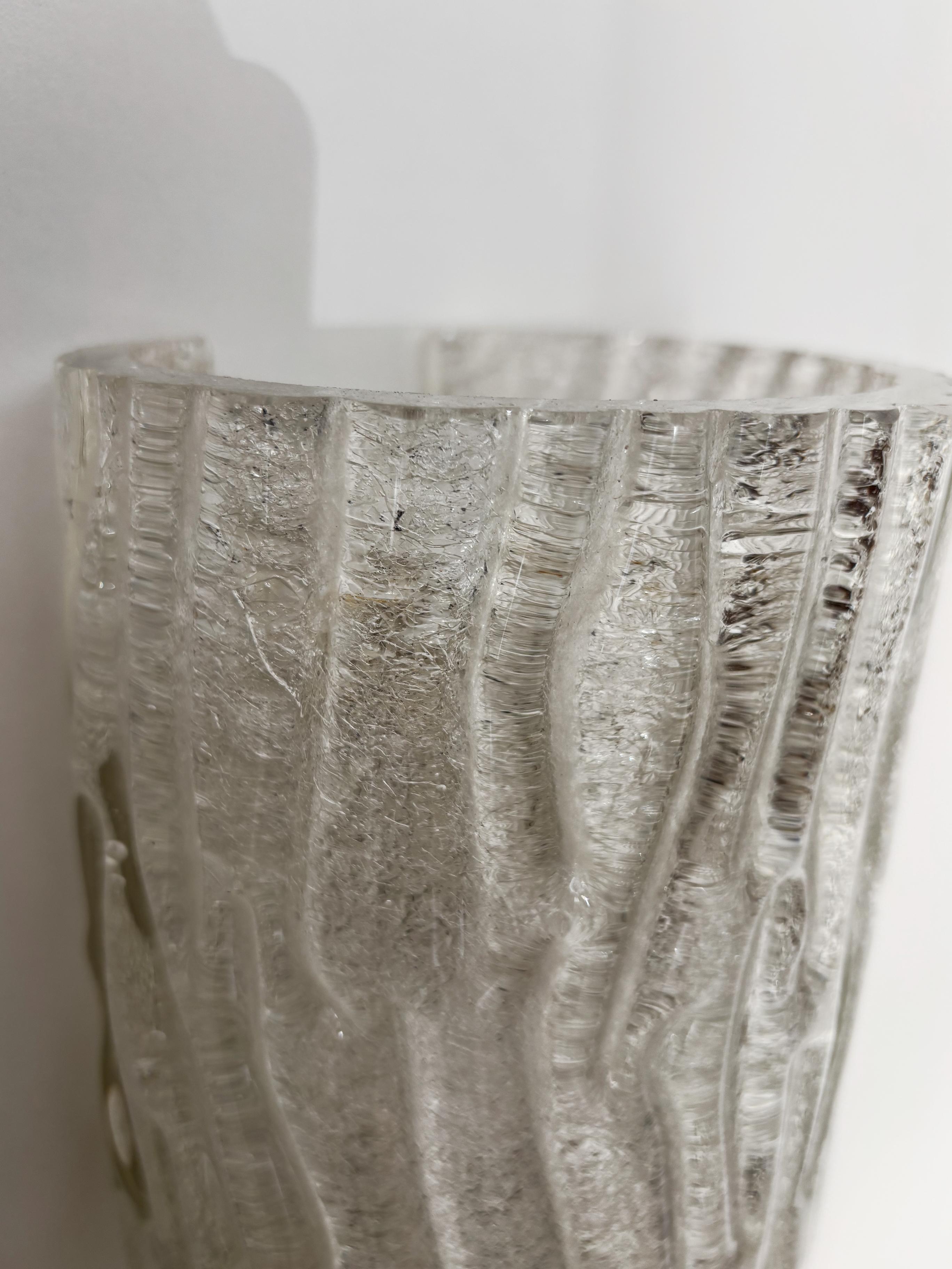 Toni Zuccheri for Seguso Murano Italian Midcentury Glass Sconces Wall Lamps 1950 For Sale 9