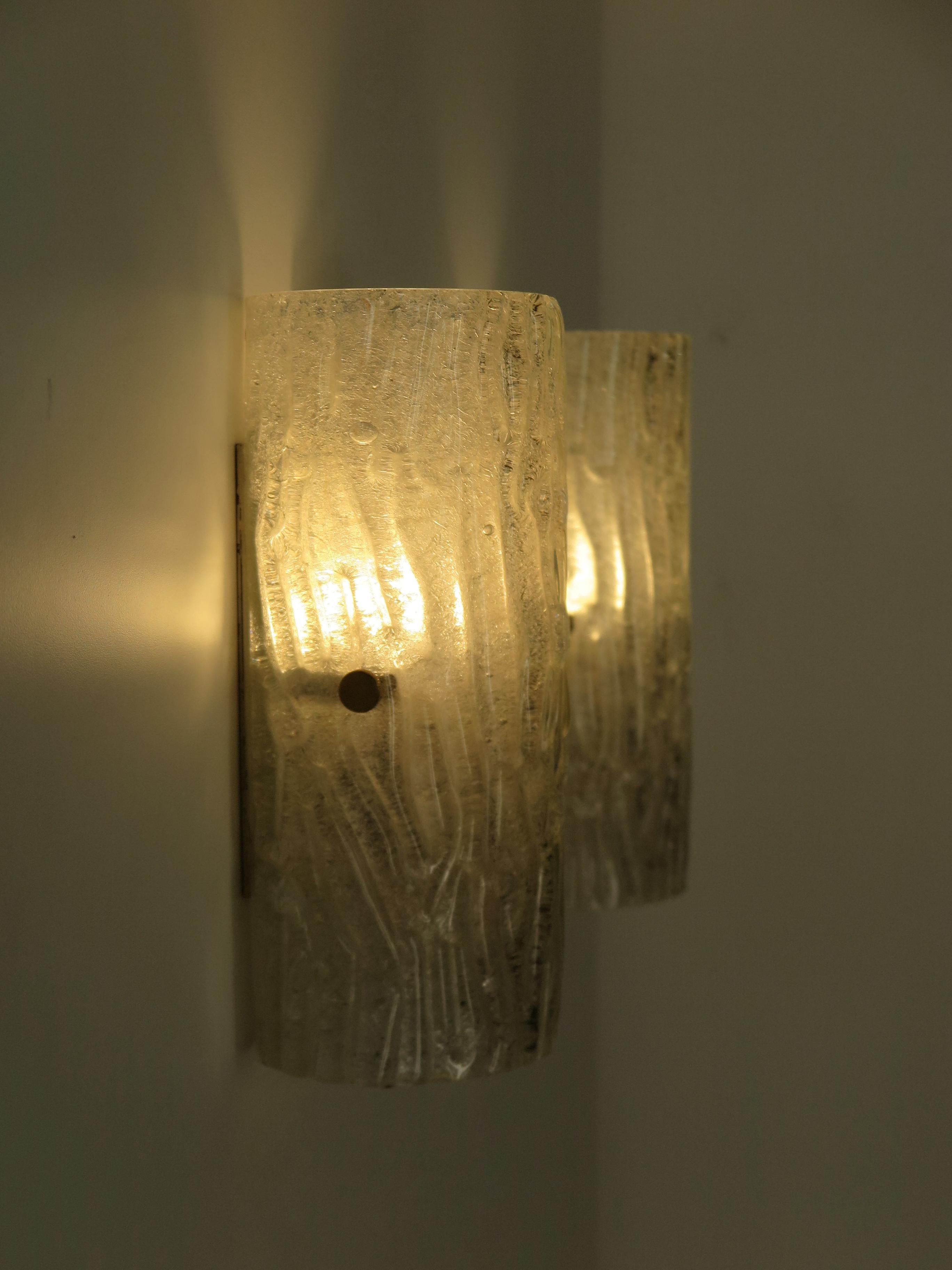 Mid-Century Modern Toni Zuccheri for Seguso Murano Italian Midcentury Glass Sconces Wall Lamps 1950 For Sale