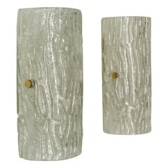 Toni Zuccheri for Seguso Murano Italian Midcentury Glass Sconces Wall Lamps 1950