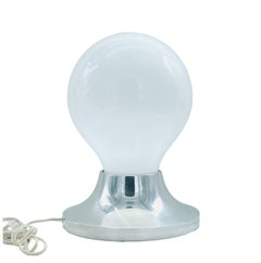 Stilux Milano Chrome and Glass Table Lamp, Italy, 1970s