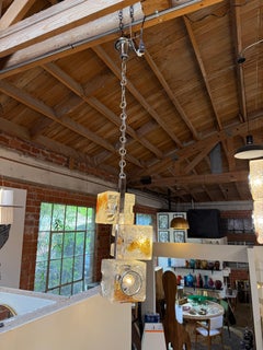 Toni Zuccheri for VeArt Murano 3 Light Pendant, Italy, 1970s