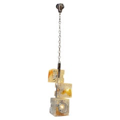 Toni Zuccheri for VeArt Murano 3 Light Pendant, Italy, 1970s