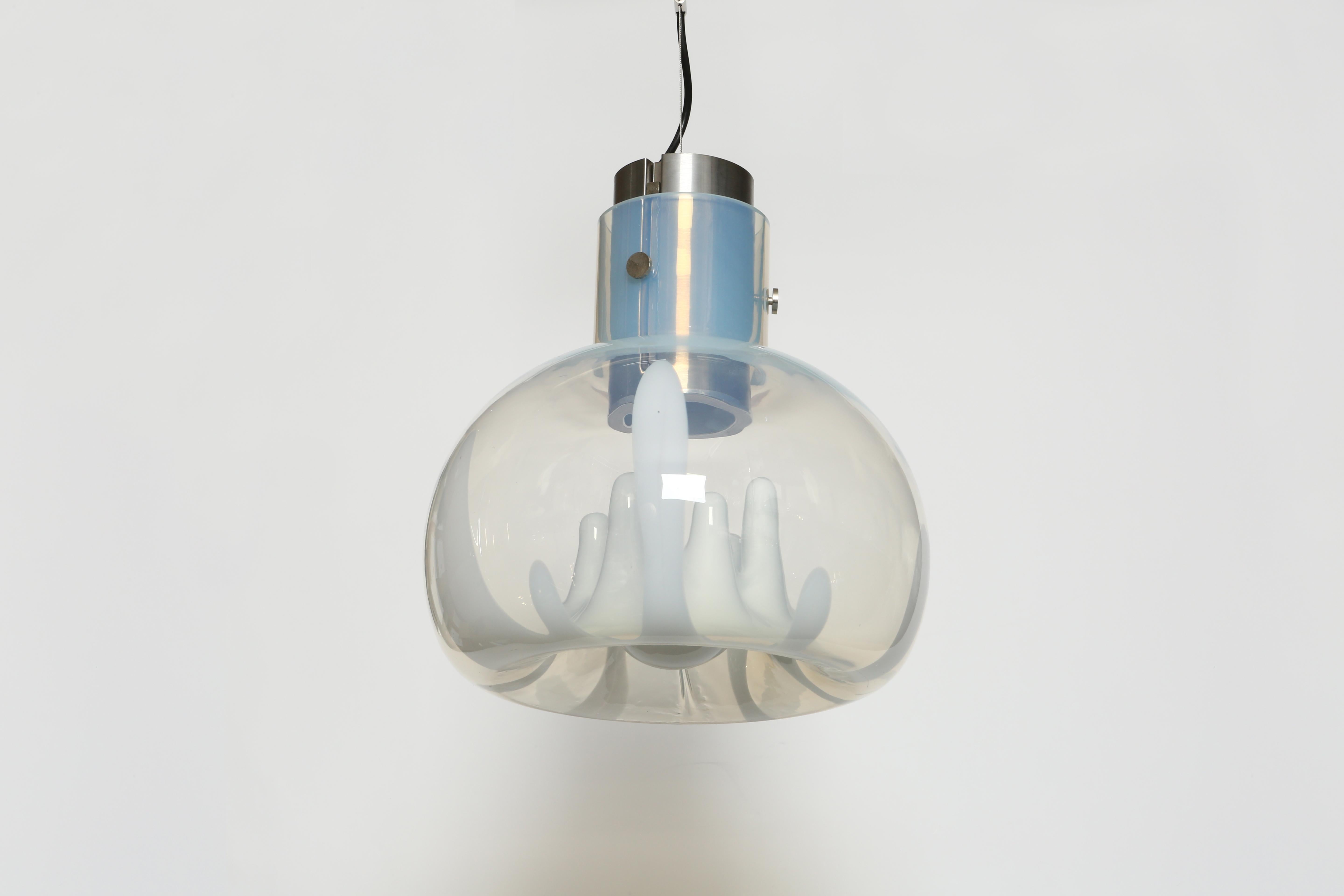 Mid-Century Modern Toni Zuccheri for VeArt Murano Glass Suspension For Sale