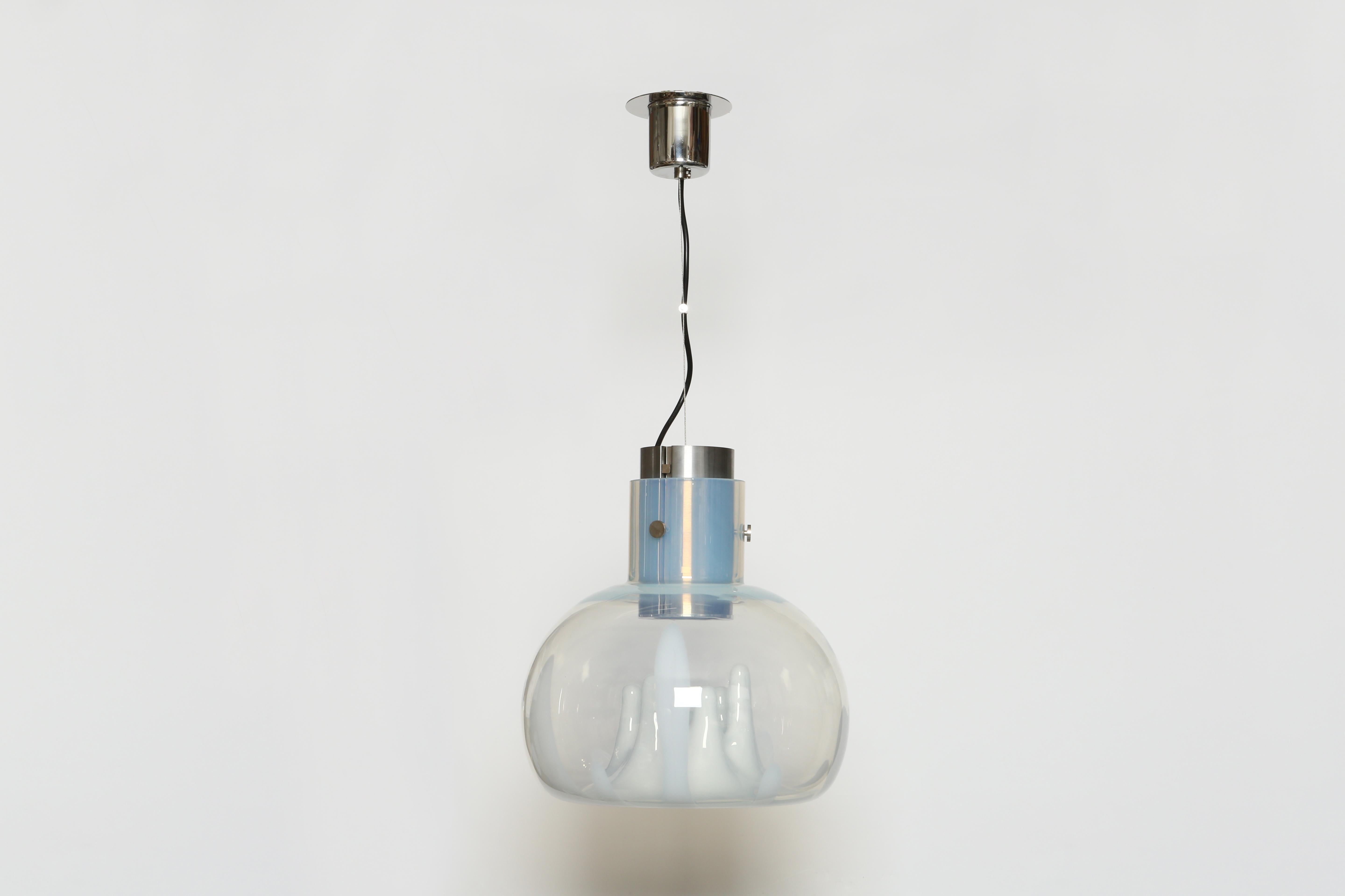 Mid-20th Century Toni Zuccheri for VeArt Murano Glass Suspension For Sale