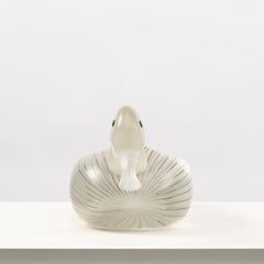 Anatra sculpture by Toni Zuccheri, figure of a female duck, Venini ( ITALY)