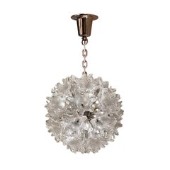 Toni Zuccheri for Venini Clear Murano Glass Petite "Esprit" Chandelier 1970s