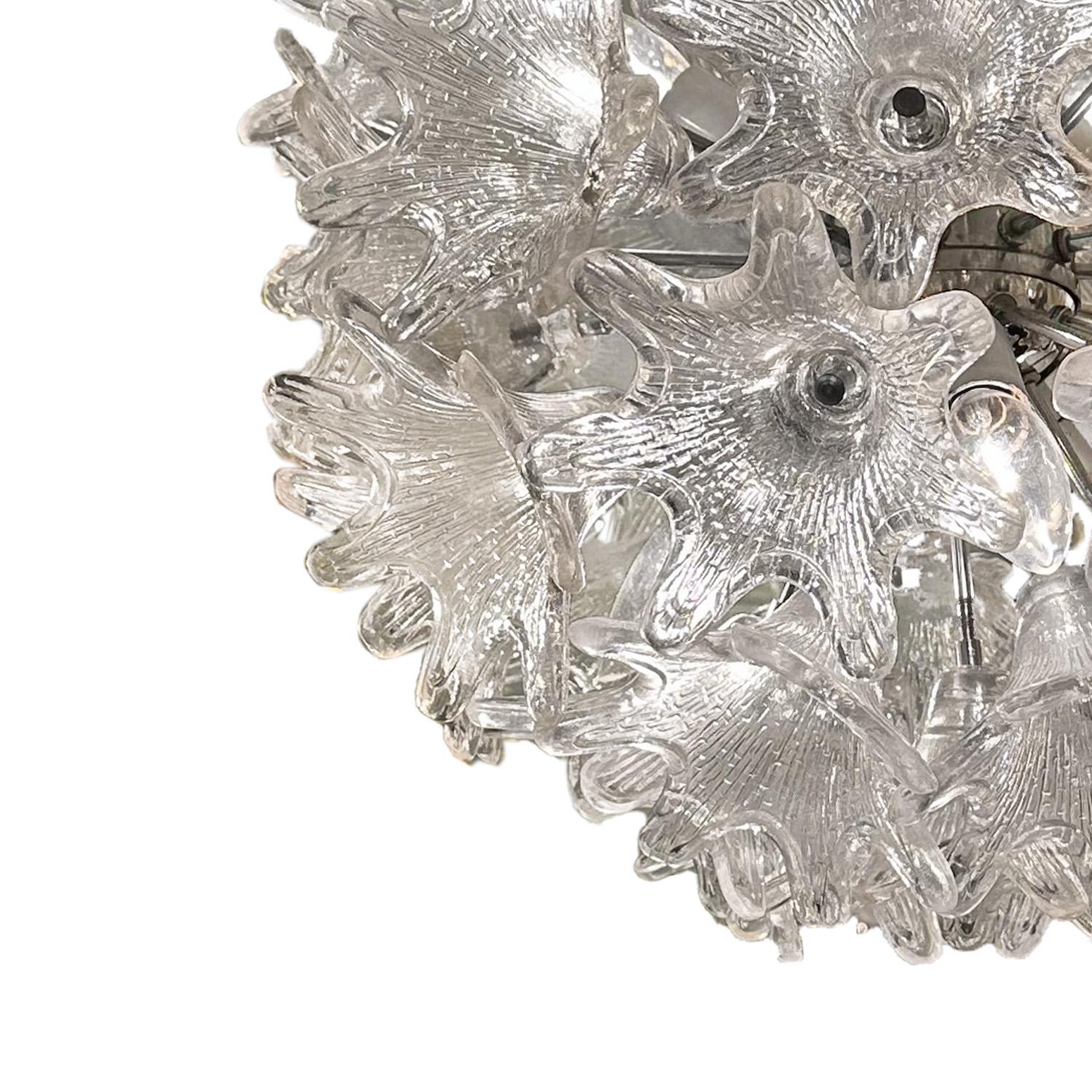 Hand-Crafted Toni Zuccheri for Venini Clear Murano Glass Petite 