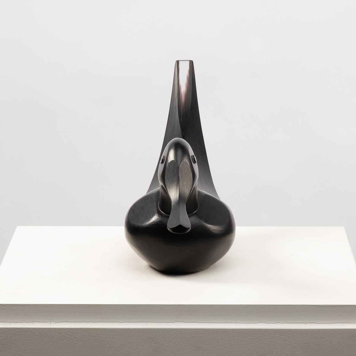 Blown glass sculpture, black cane rods, carved by wheel. Murrine eyes. This series requires very high skills and were produced in very small quantities. This example designed 1978 produced in 1984. 


We are located in Belgium; we present Postwar