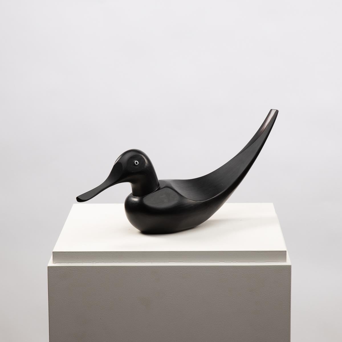 Mid-Century Modern Fischione sculpture of a duck by Toni Zuccheri - Venini ( ITALY )