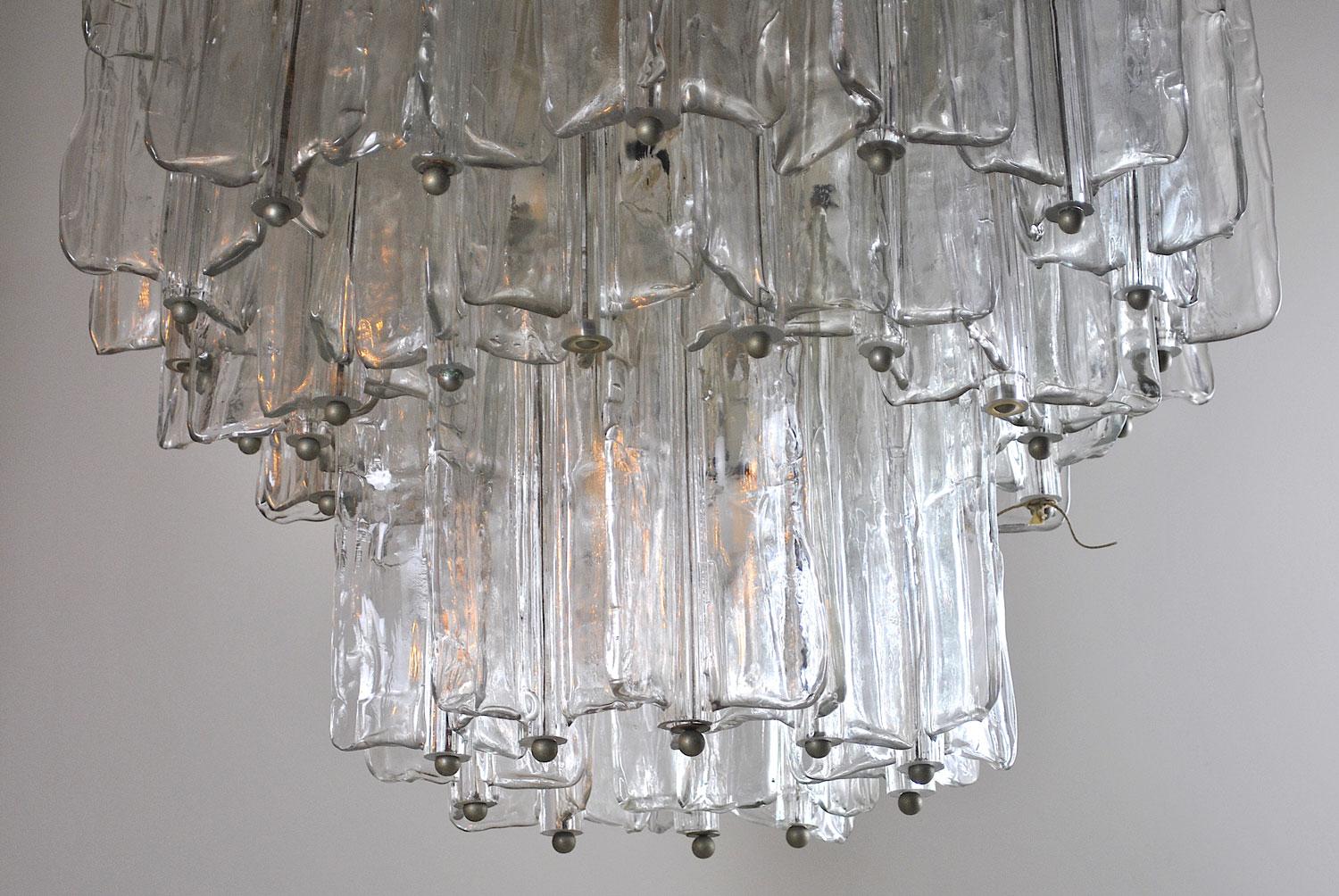 Toni Zuccheri for Venini Italian Midcentury Chandelier 4