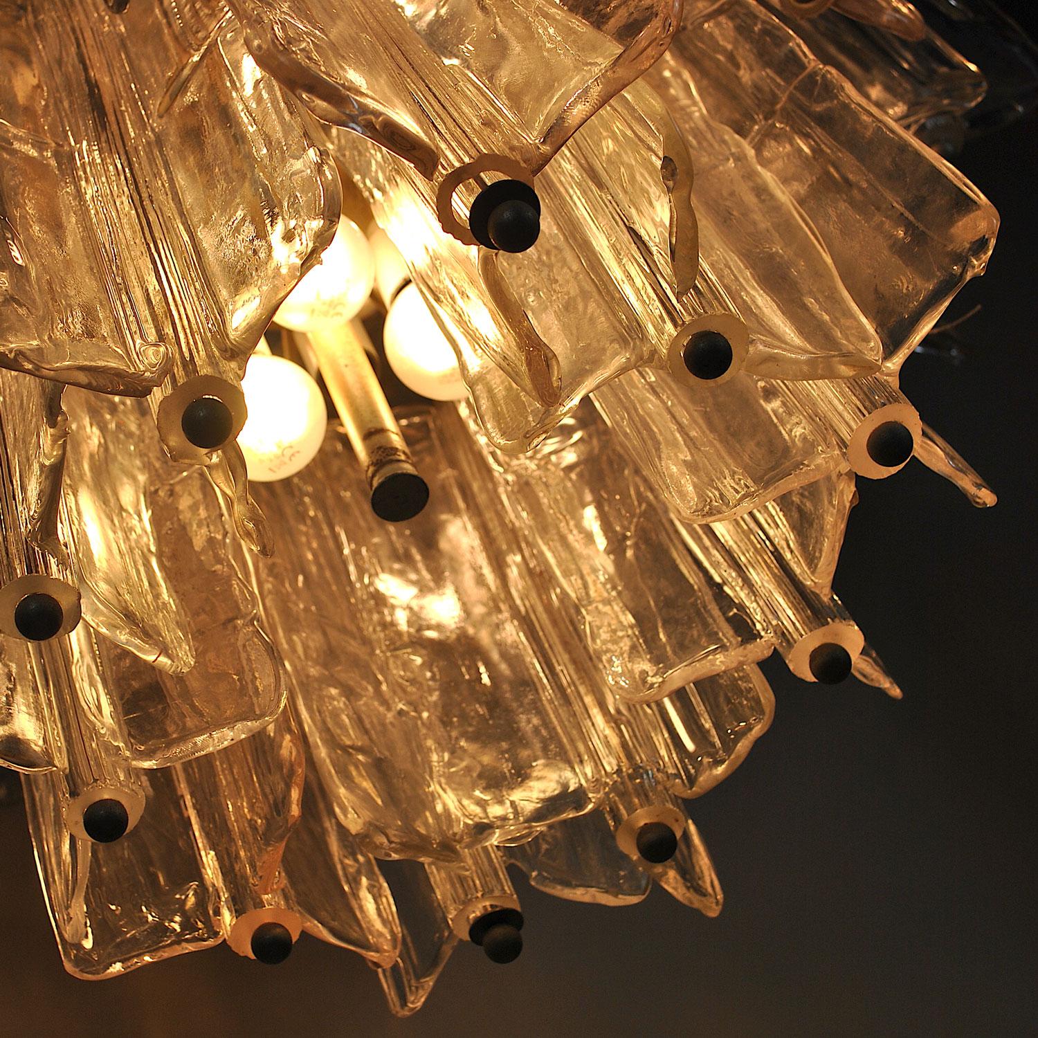 Toni Zuccheri for Venini Italian Midcentury Chandelier 11