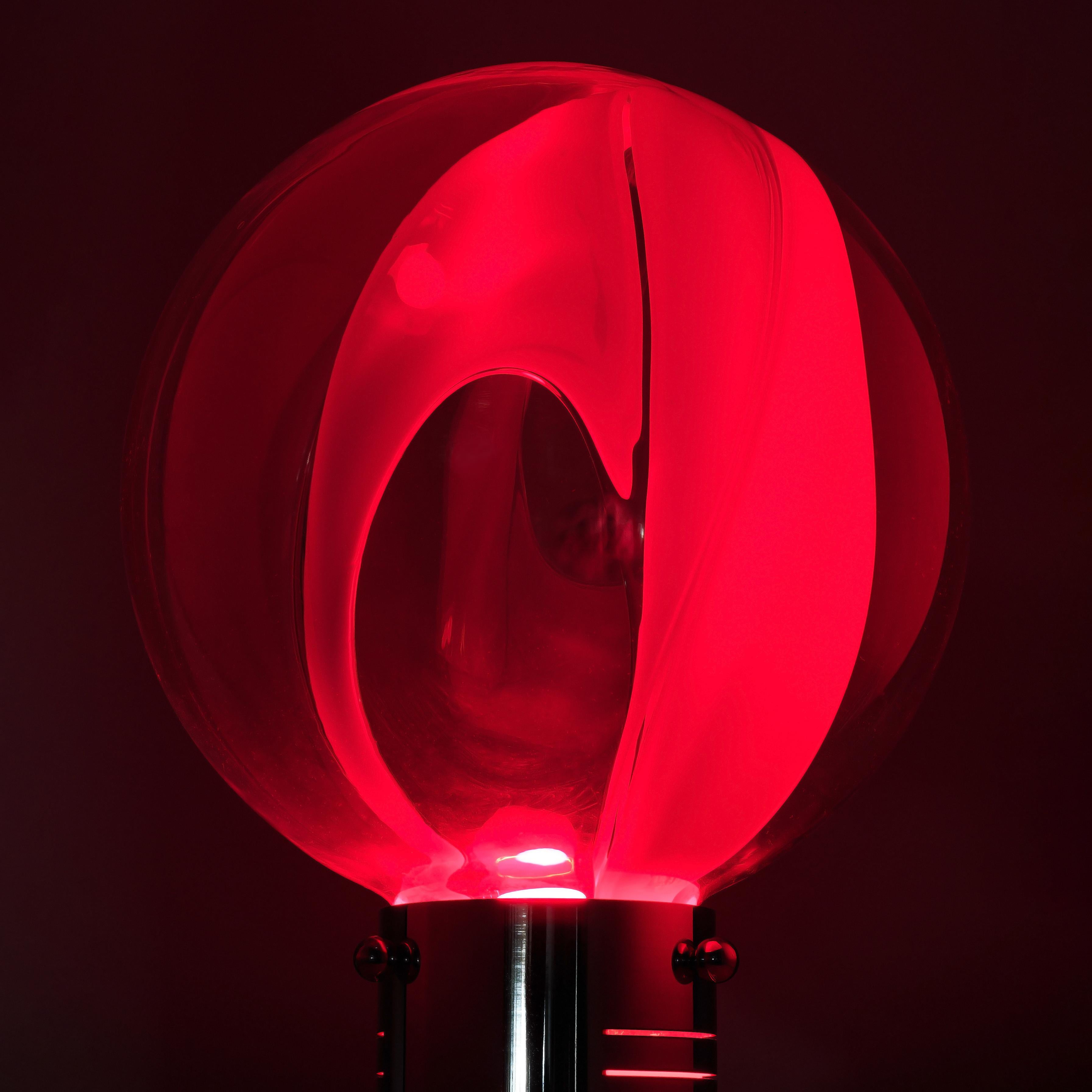 Metal Toni Zuccheri for Venini 'Membrane' Table Lamp