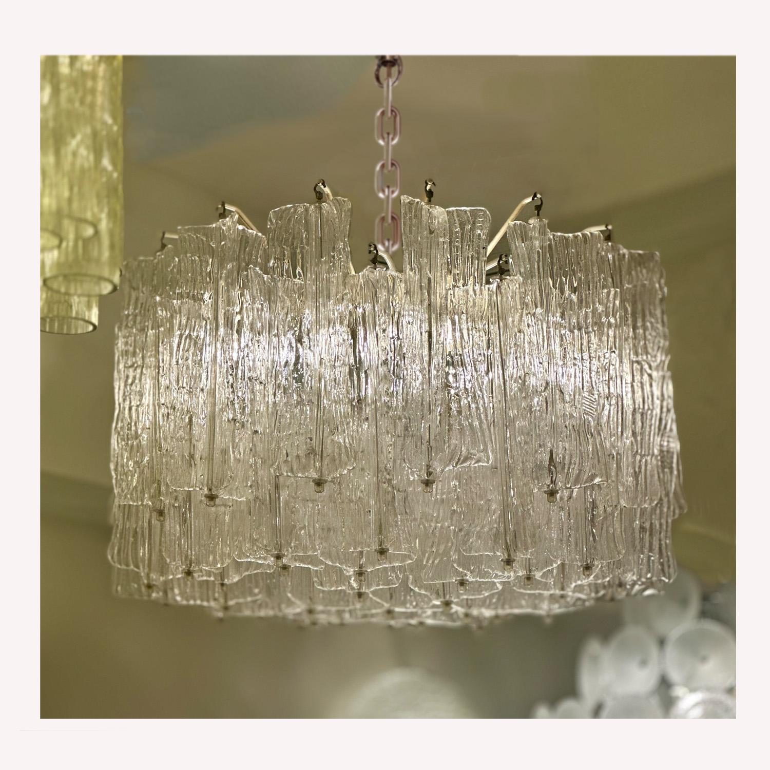 Modern Toni Zuccheri for Venini Murano Corteccia Glass Pendant, 1960s For Sale