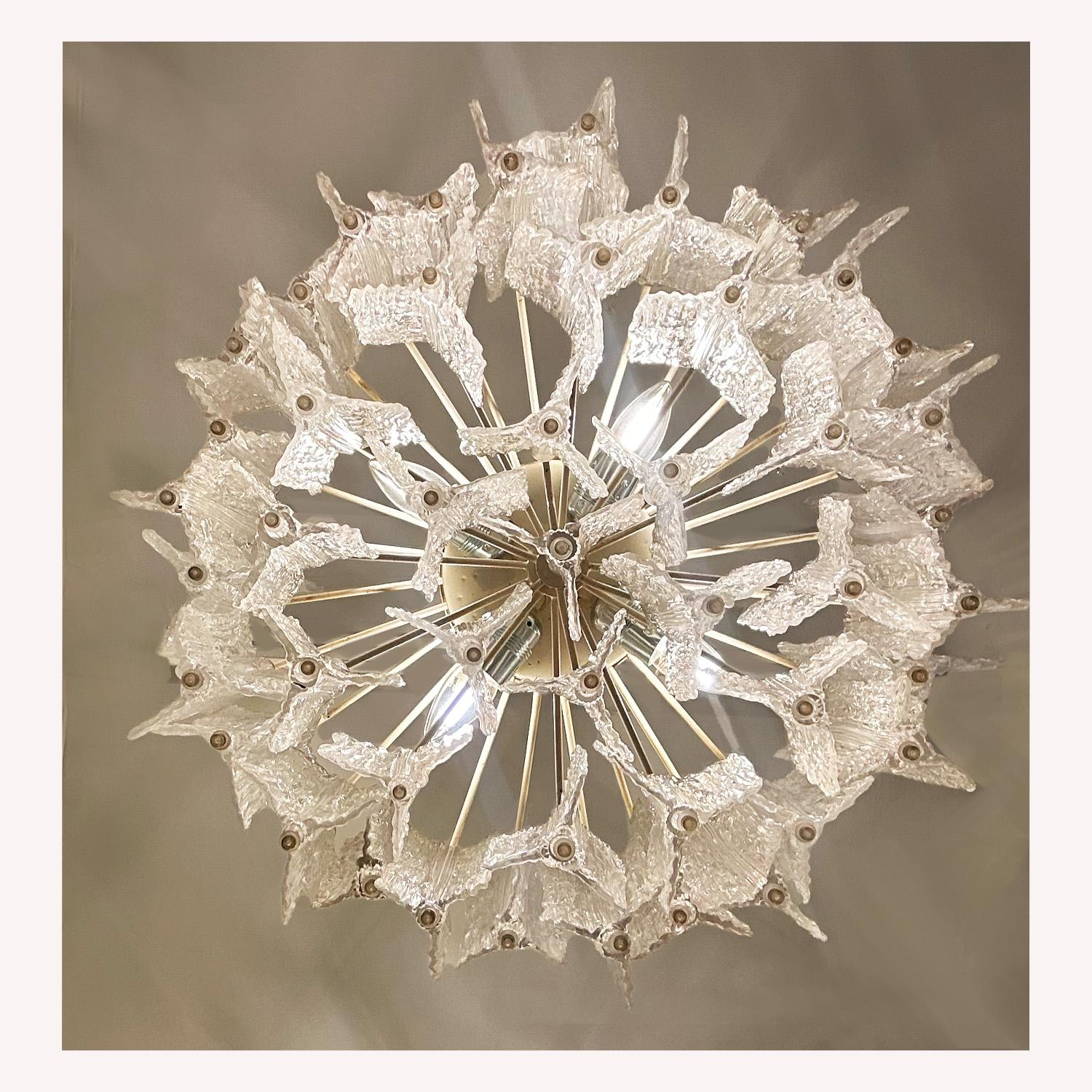 Toni Zuccheri for Venini Murano Corteccia Glass Pendant, 1960s In Good Condition For Sale In New York, NY