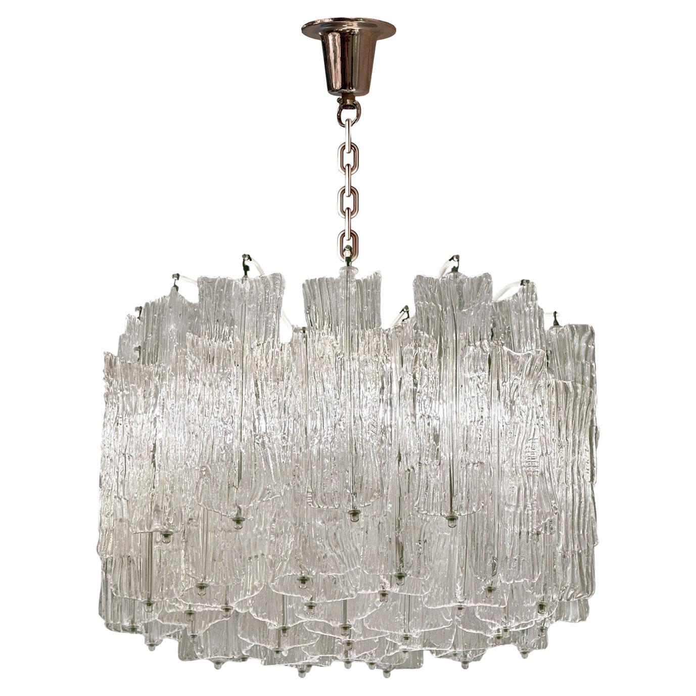 Toni Zuccheri for Venini Murano Corteccia Glass Pendant, 1960s