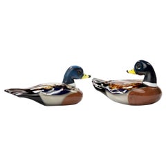 Toni Zuccheri for Venini Murano Couple of Ducks "Anatre" Glass Sculpture