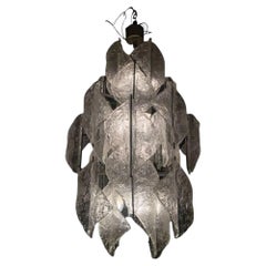 Mid-century "Ice" chandelier by Toni Zuccheri Venini Scultoreo.