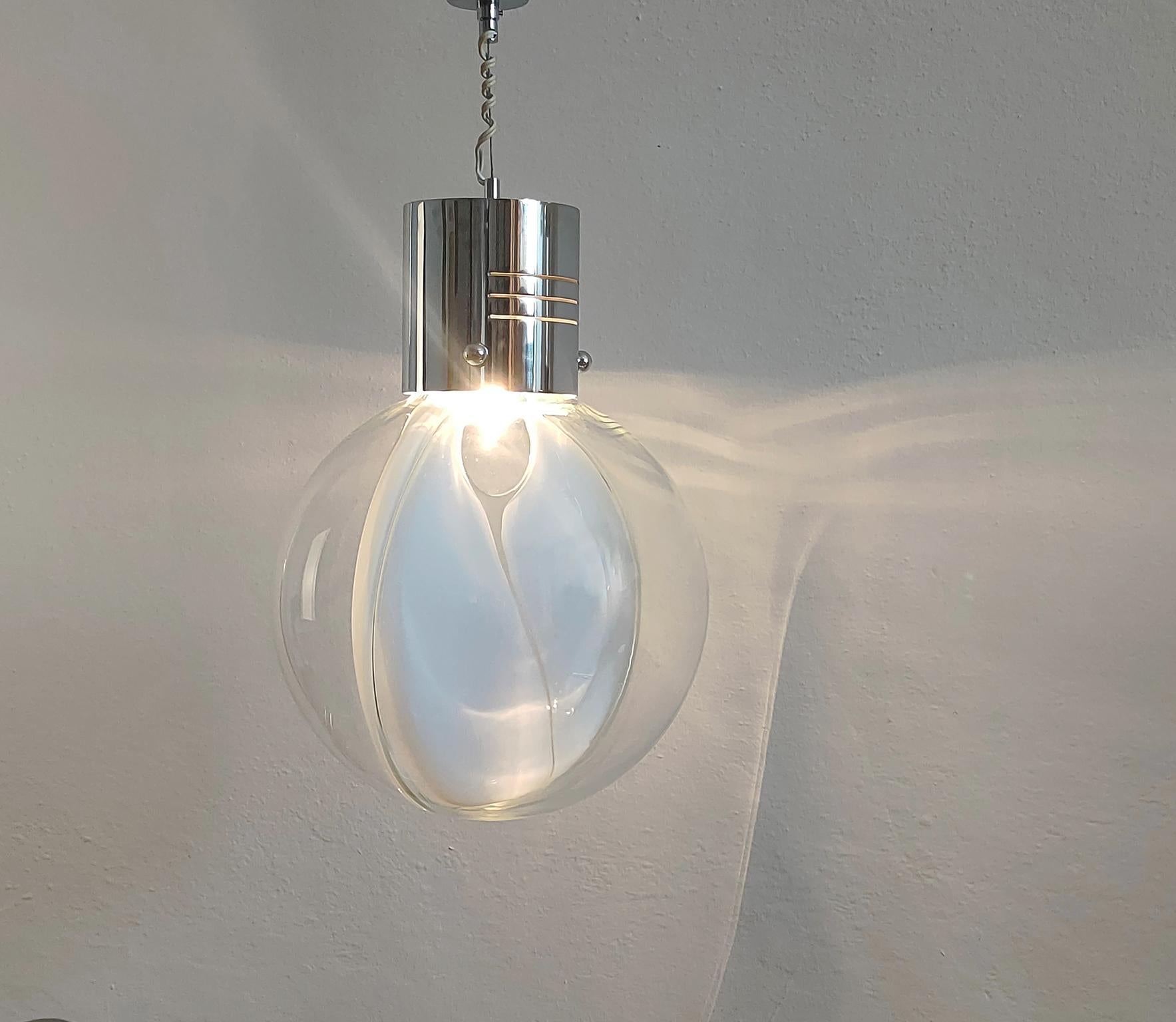 Mid-20th Century Toni Zuccheri Membrana Ceiling Lamp in Murano Glass by Venini 1960s Italy For Sale