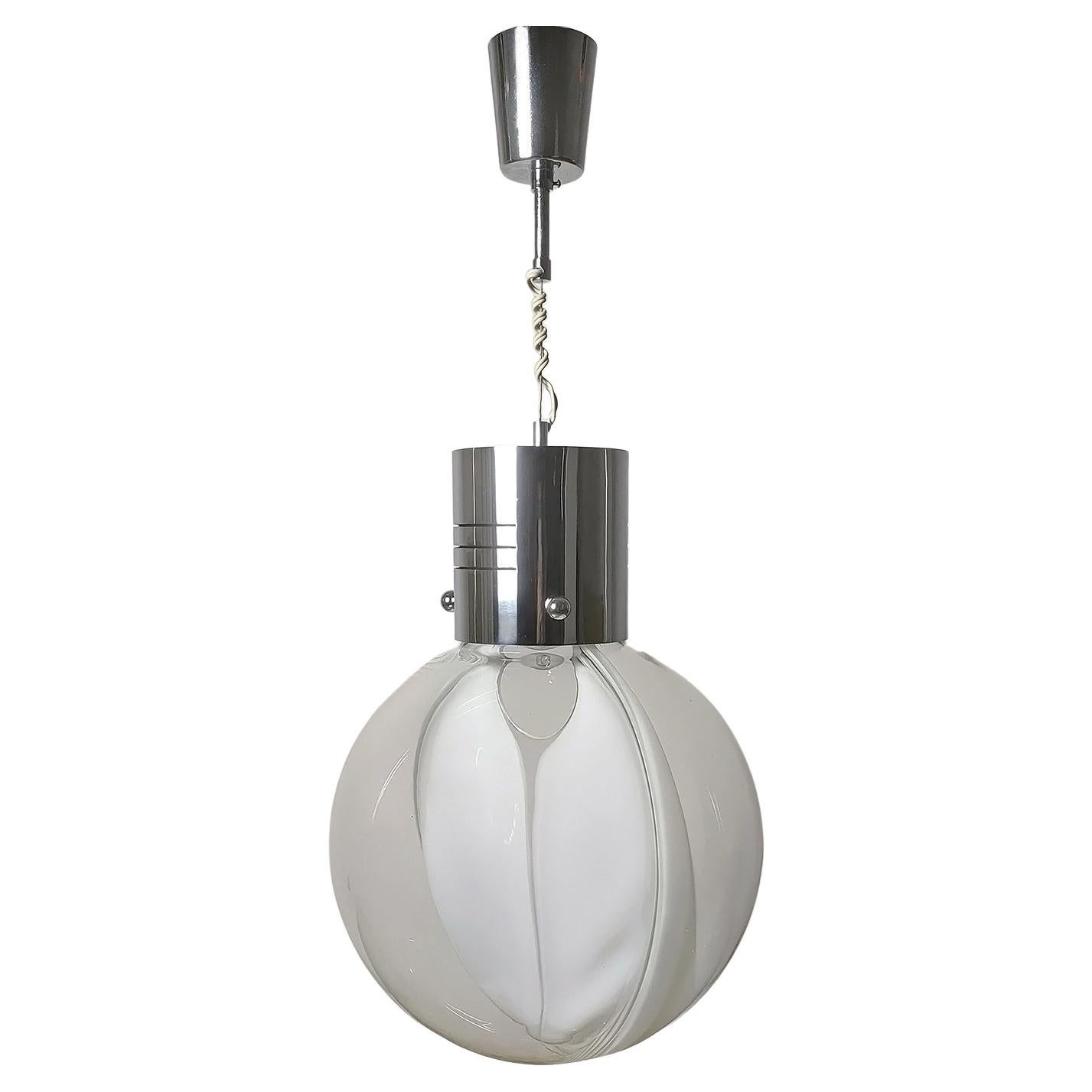 Toni Zuccheri Membrana Ceiling Lamp in Murano Glass by Venini 1960s Italy For Sale