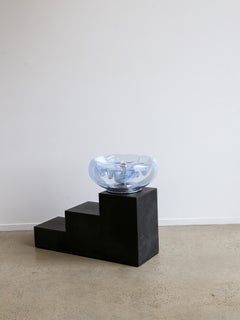 Toni Zuccheri Lámpara de mesa de cristal de Murano con base de metal