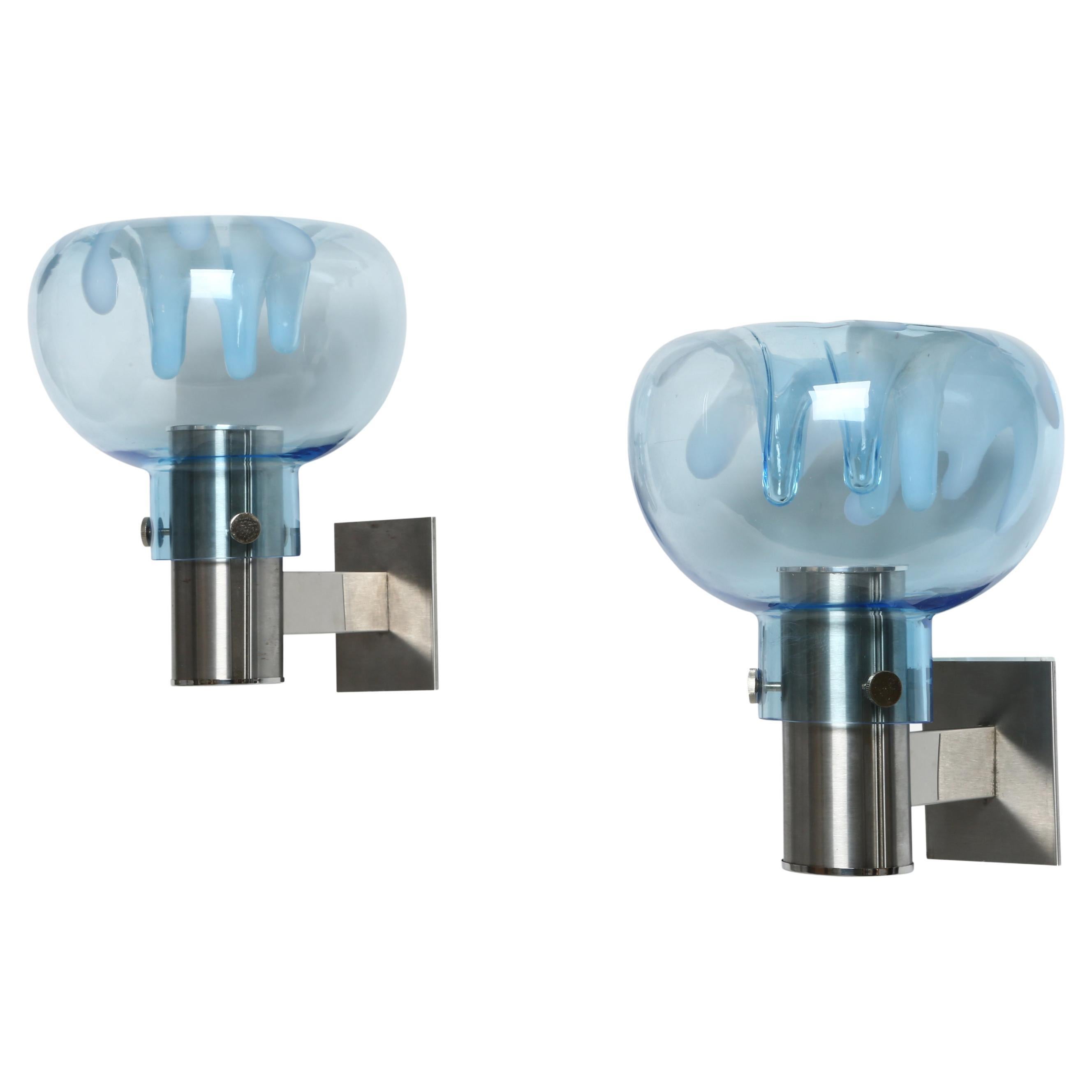 Toni Zuccheri Murano Sconces for VeArt, a Pair For Sale