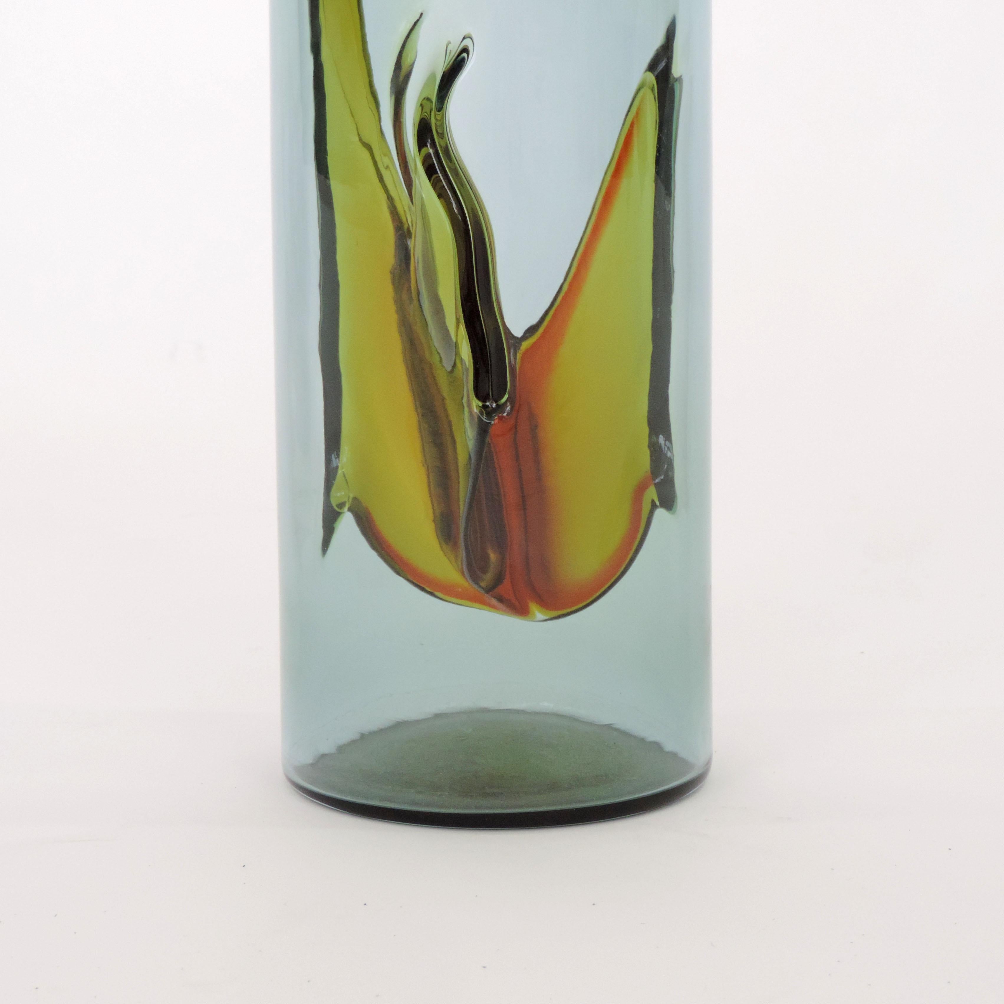 Toni Zuccheri Murano vase for VeArt.
Italy, 1970.
Blown Murano glass with inclusions.