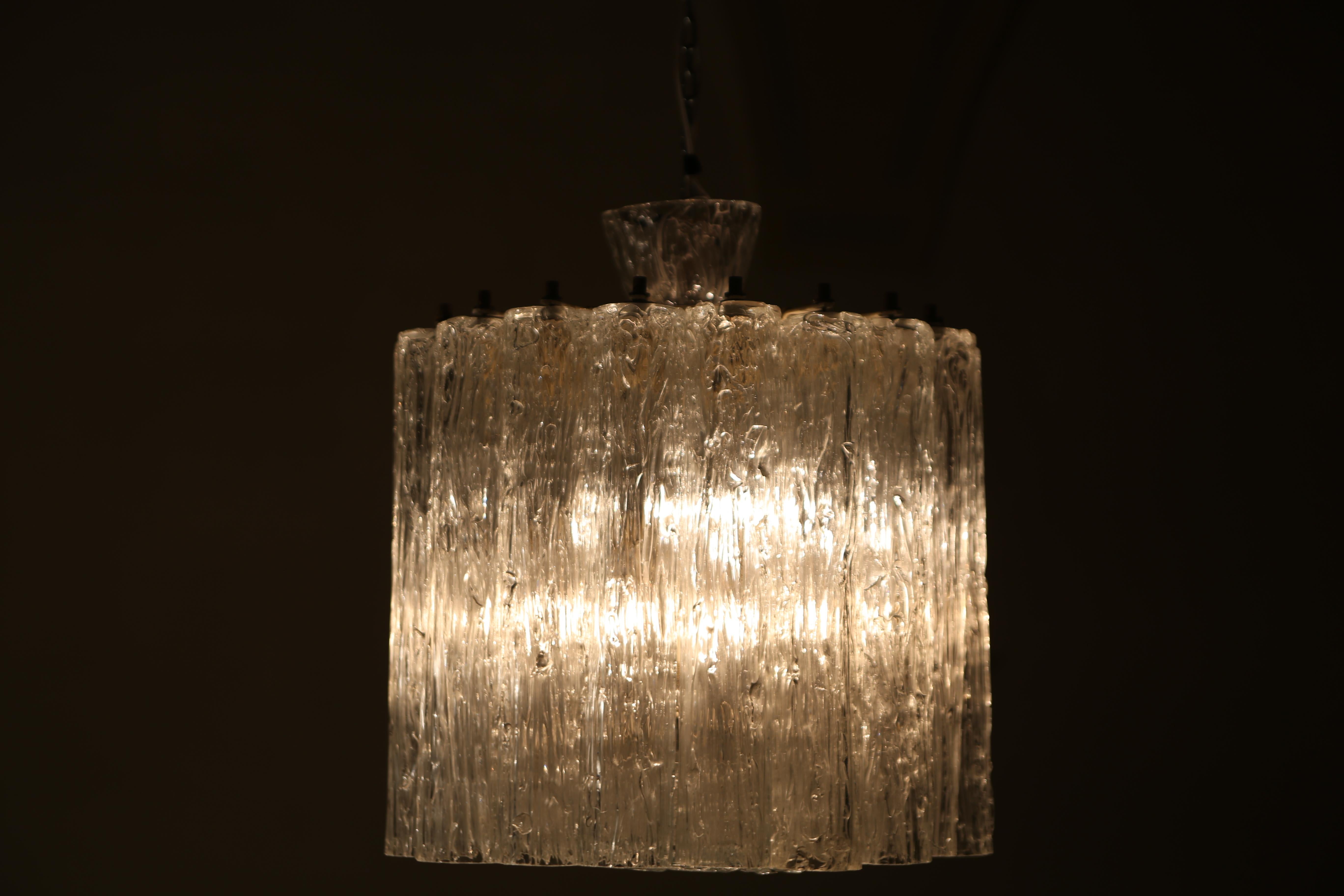 Other TONI SUGAR. Pair of Venini chandeliers model 
