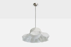 Toni Zuccheri, Pendant Light, Glass, Metal, Italy, 1970s