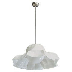 Toni Zuccheri, Pendant Light, Glass, Metal, Italy, 1970s