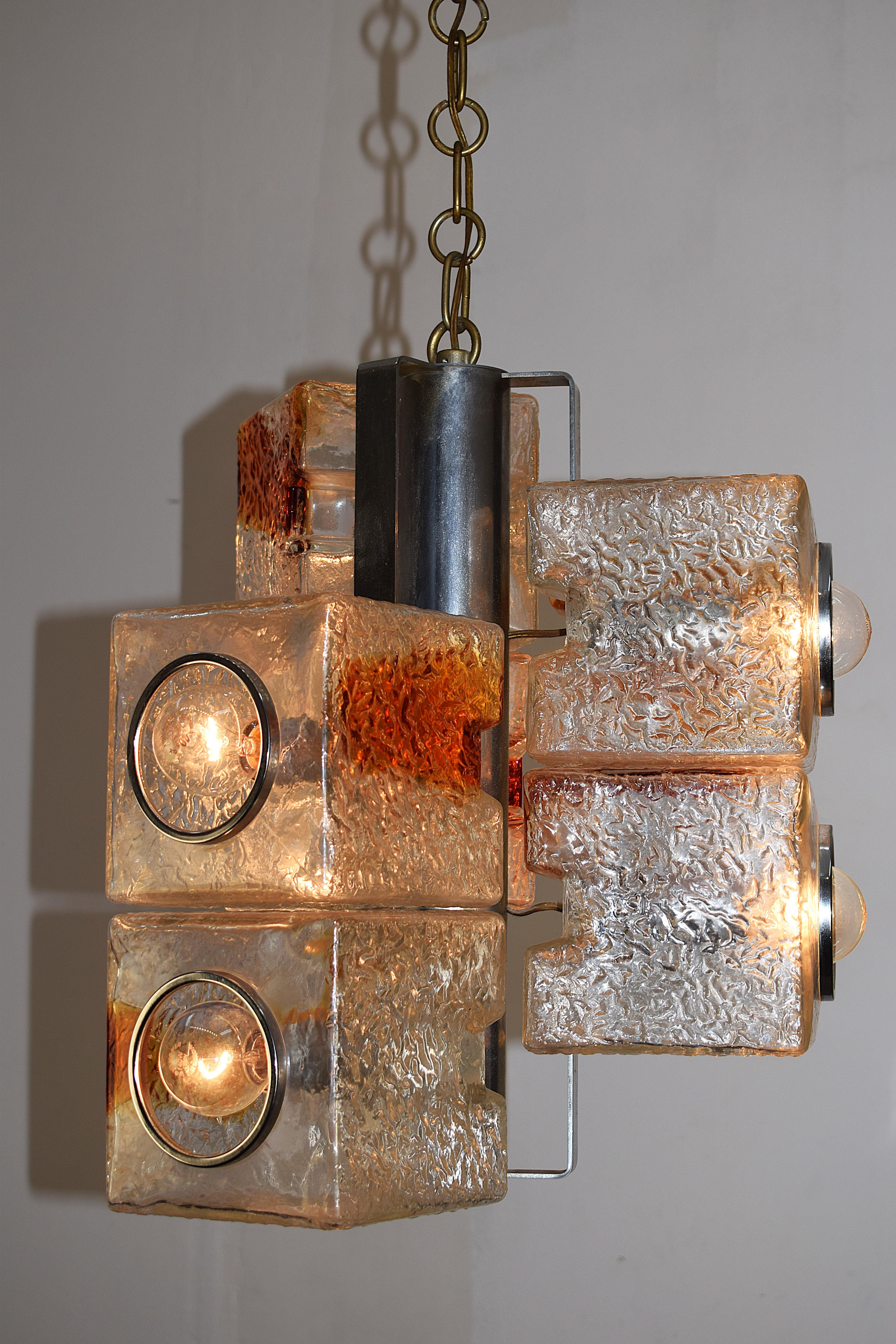 Toni Zuccheri per VeArt - Lampadario sei luci - anni 1970 en venta 4