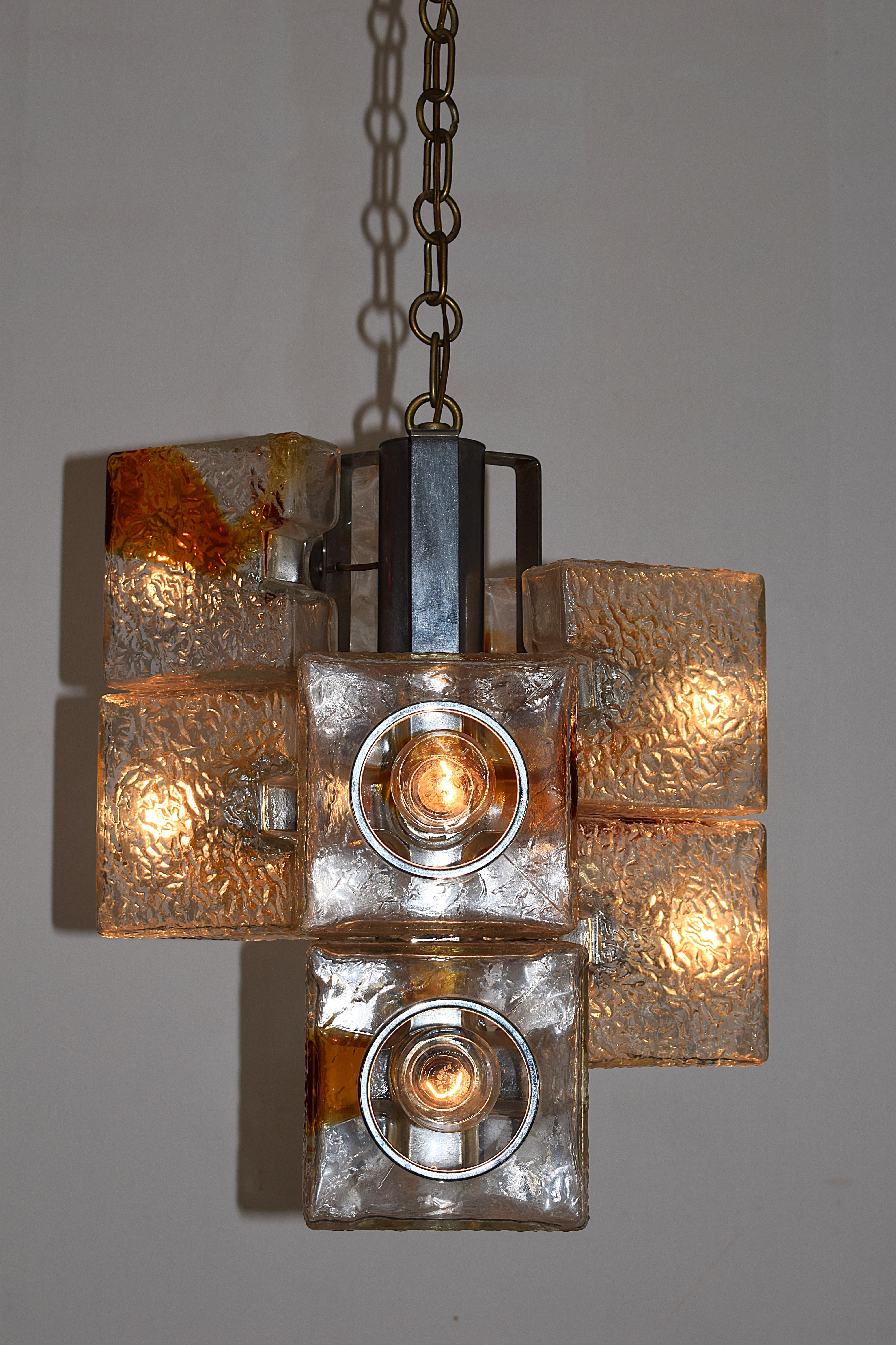 Toni Zuccheri per VeArt - Lampadario sei luci - anni 1970 en venta 5