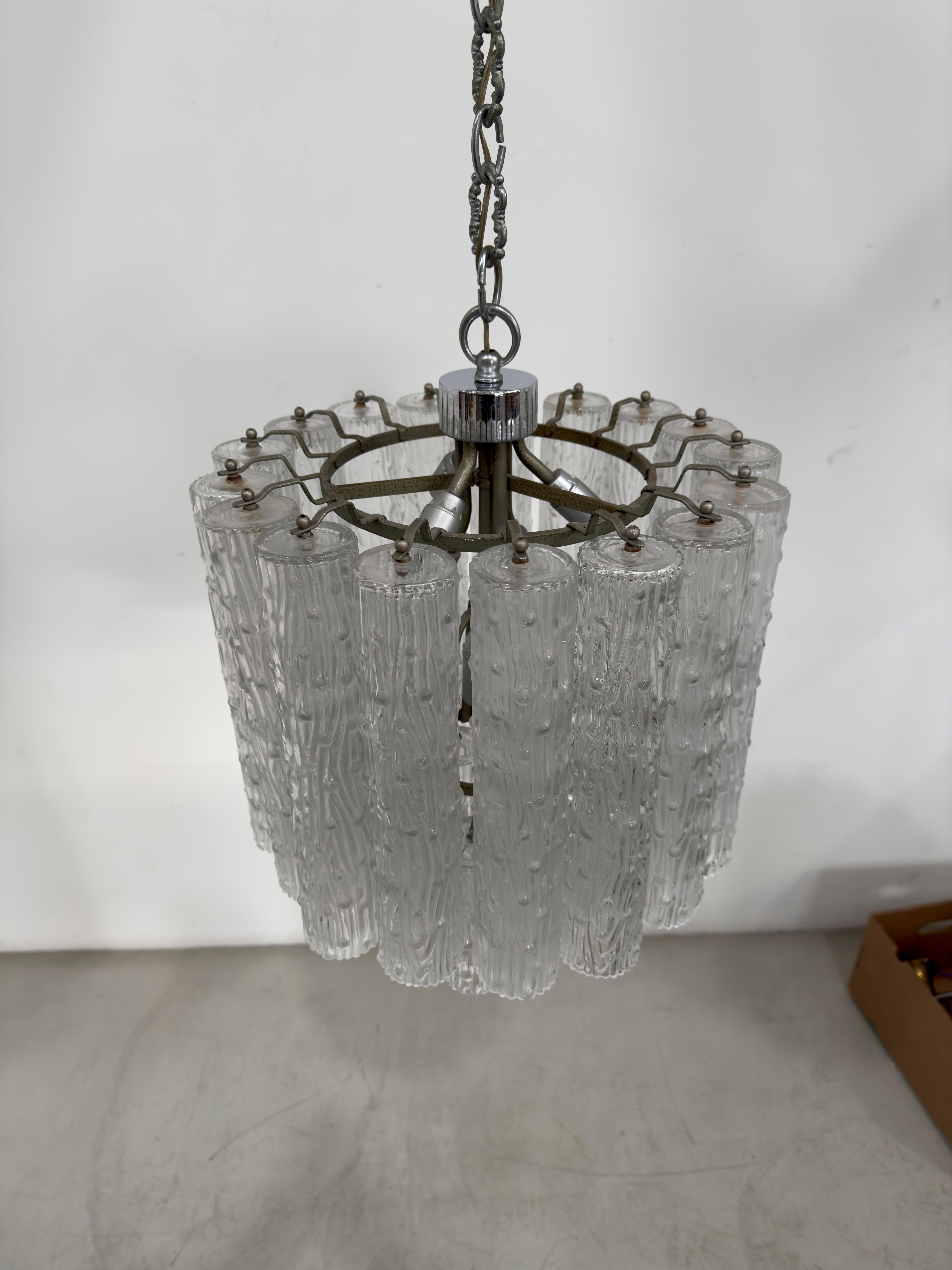 Lámpara Corteccia de cristal de Murano de Toni Zuccheri para Venini. 1960s