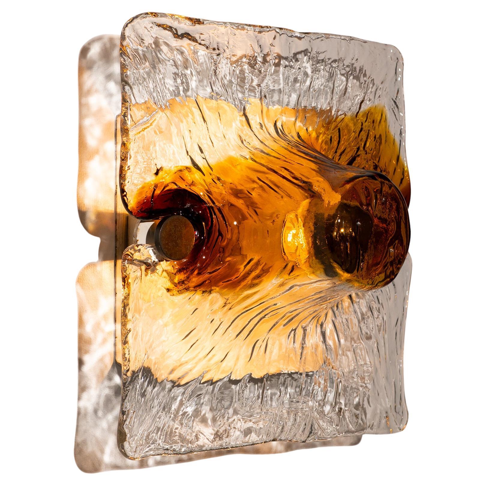 Toni Zuccheri, Small Wall Lamp for Venini, Italy 1960
s For Sale