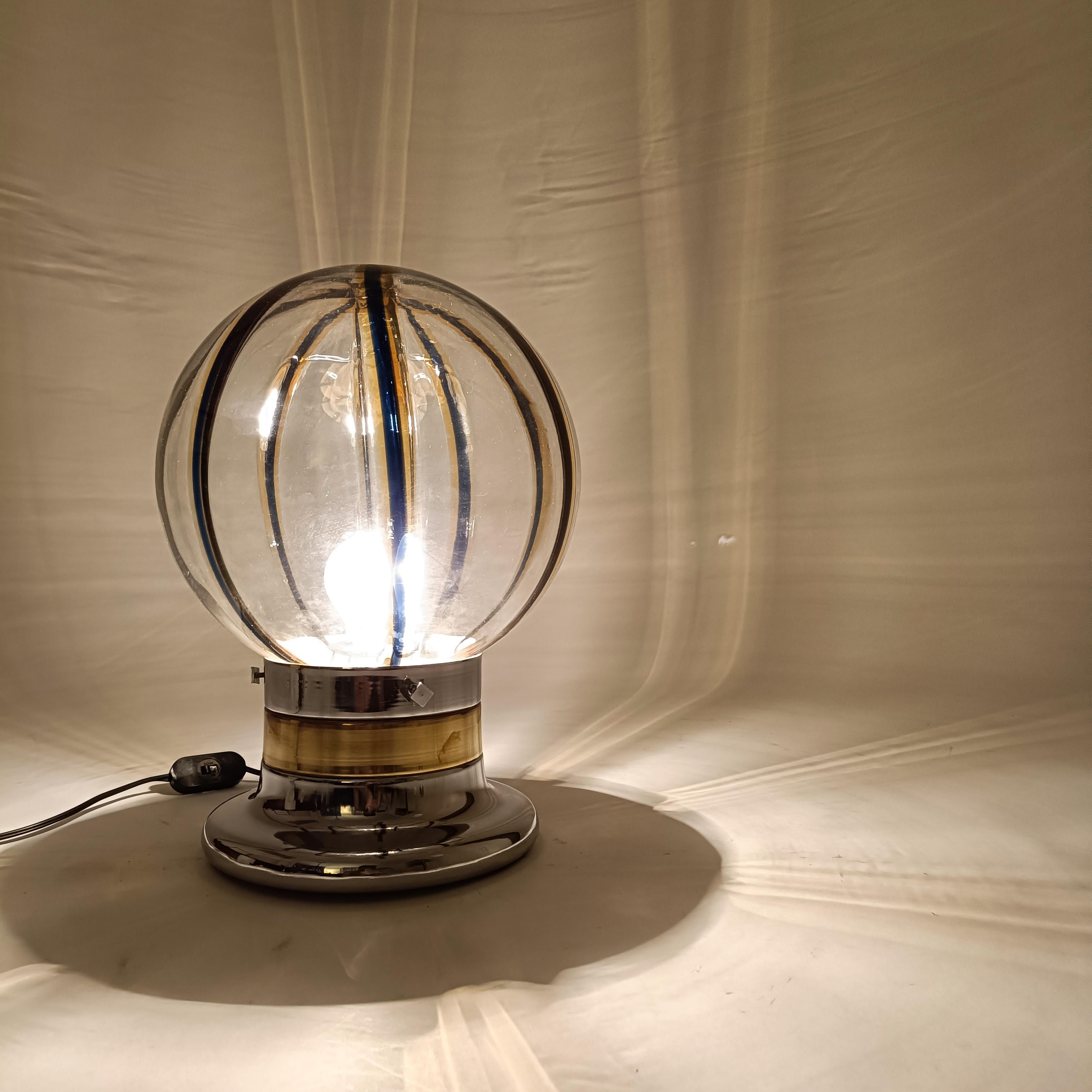 Toni Zuccheri. Space Age style murano glass table lamp, Italy, 1970s For Sale 1