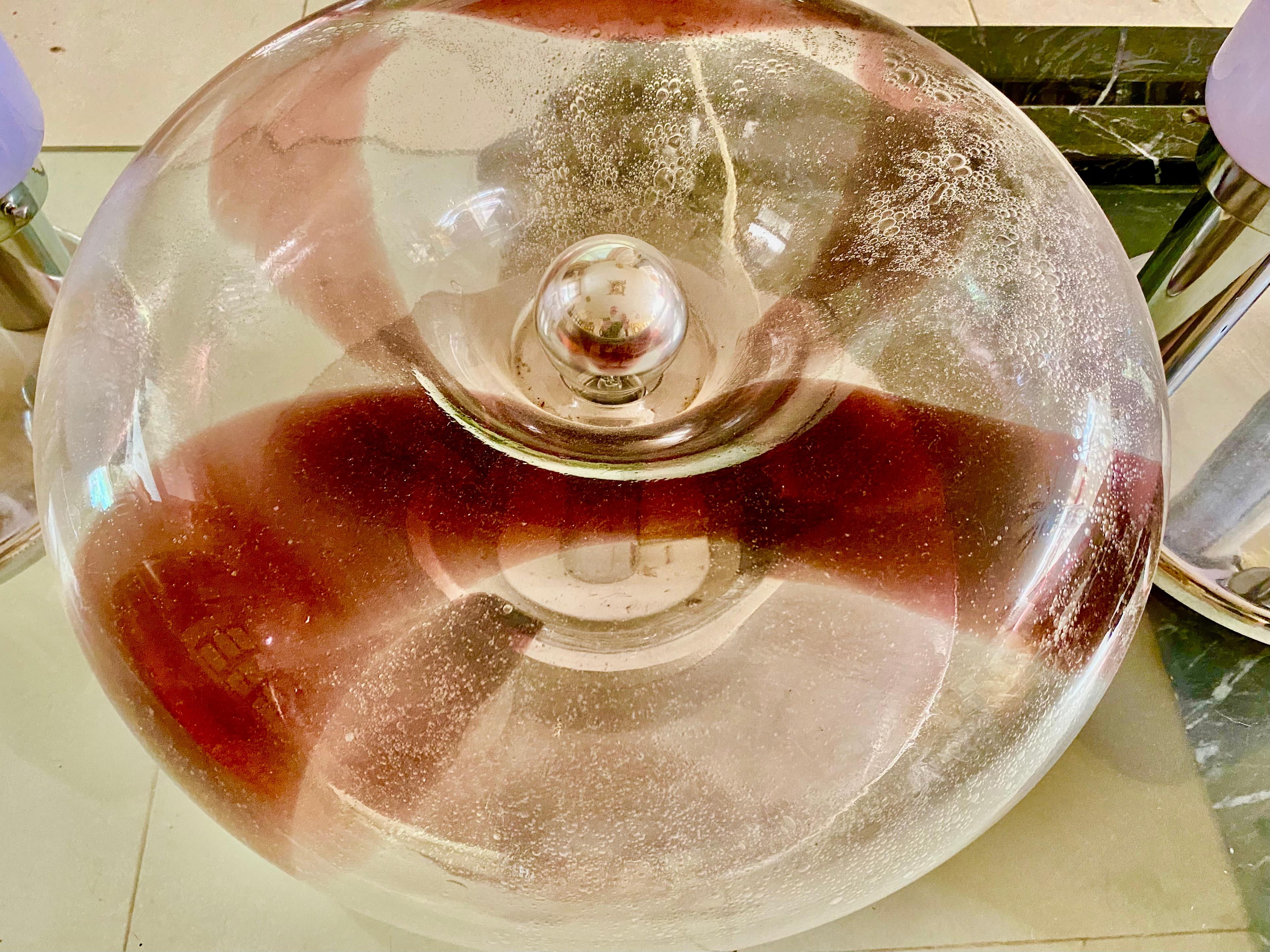 Late 20th Century Toni Zuccheri Table Lamp Glass Murano, Model Unique For Sale