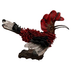 Toni Zuccheri “Upupa” Murano Glass and Bronze Sculpture for Venini, 1980
