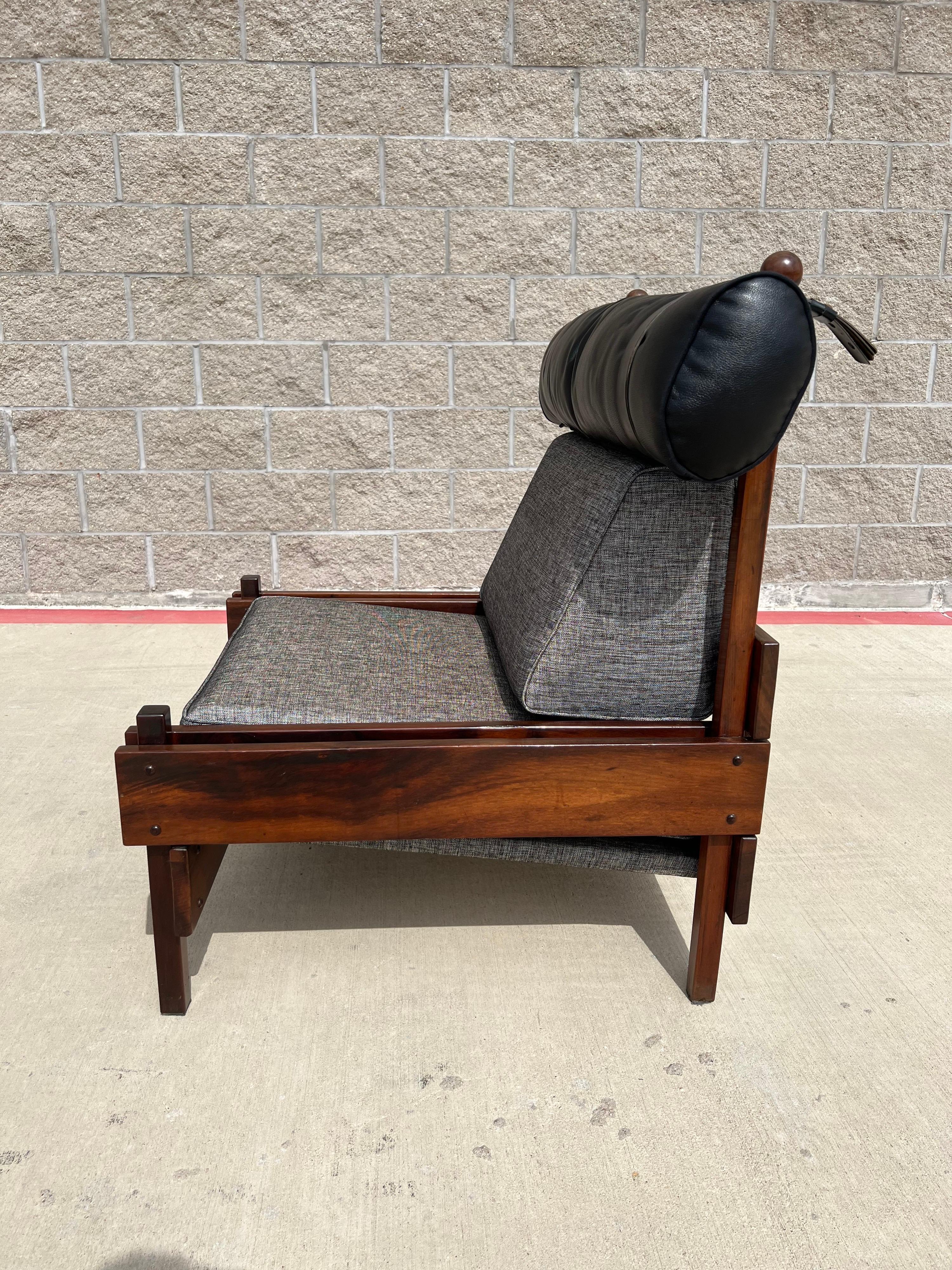 Leather Tonico Armchair by Sergio Rodrigues, Brazilian Mid-Century Modern